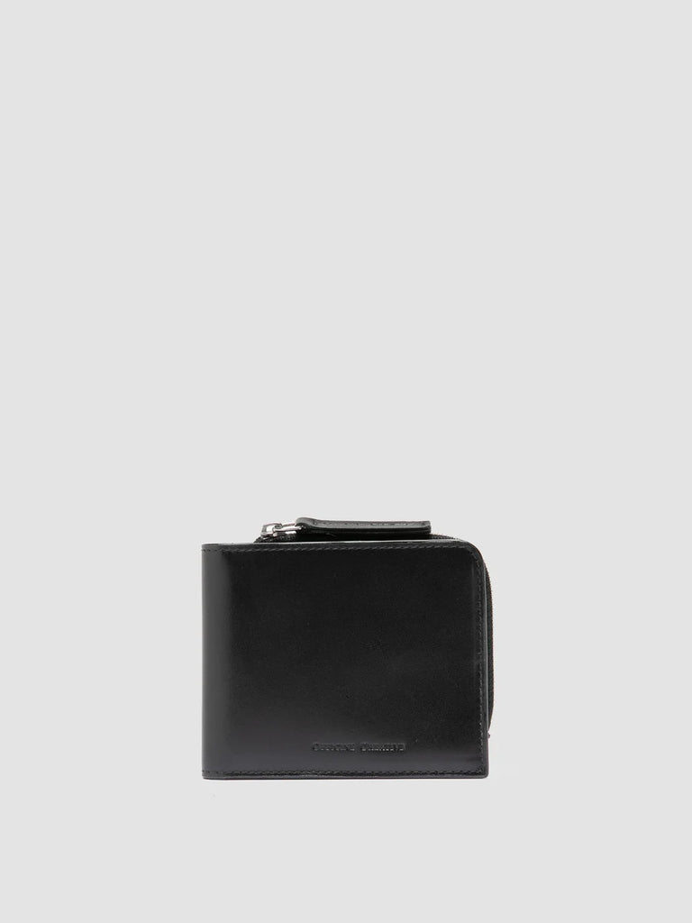 BERGE' 004 - Schwarze Brieftasche aus Leder