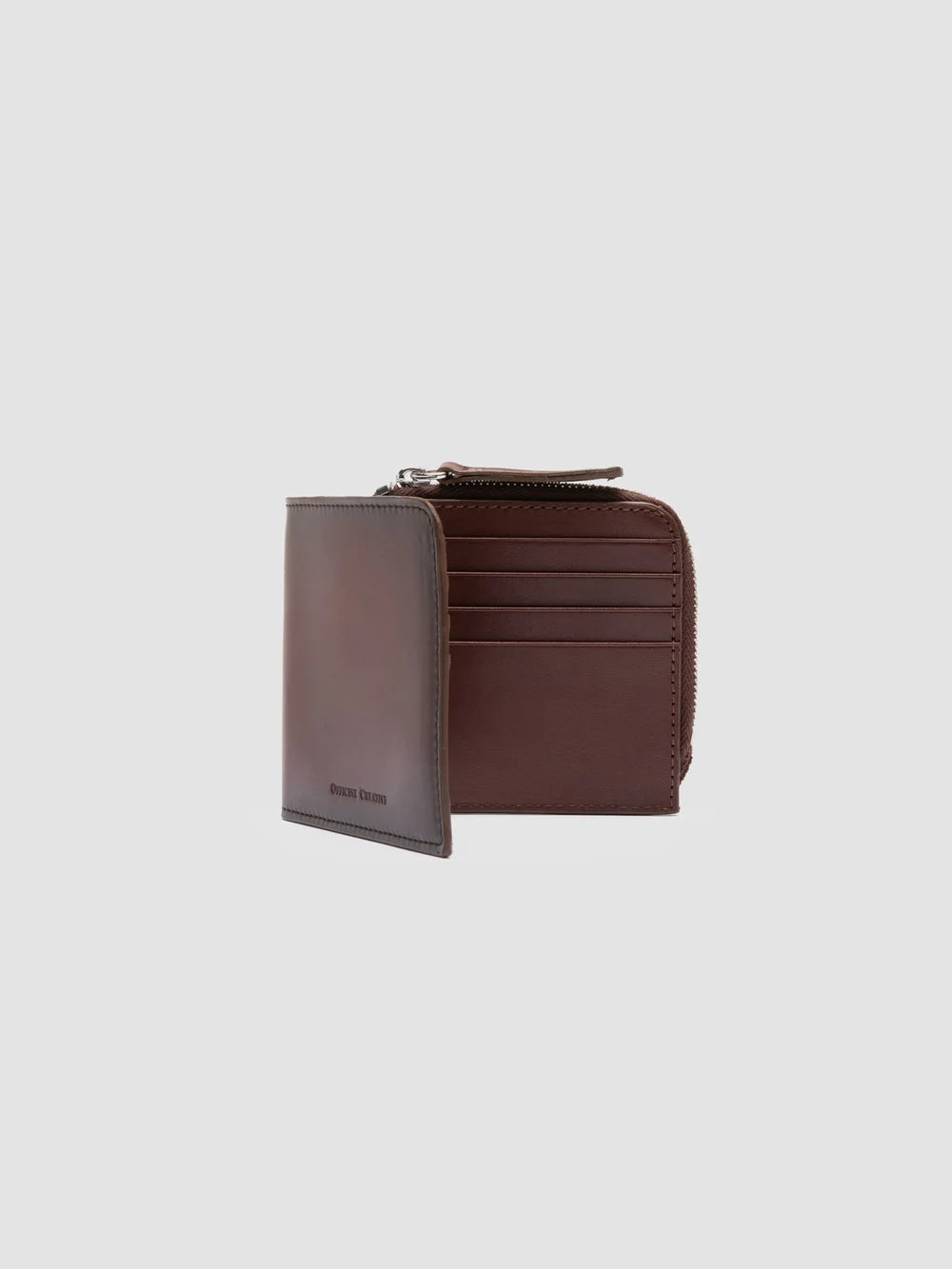 BERGE' 004 - Brown Leather Wallet - image 4,side view