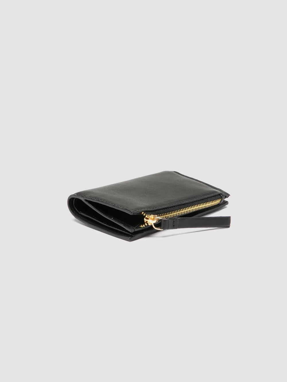 BOUDIN 028 - Schwarze Lederbrieftasche - image 3,side view