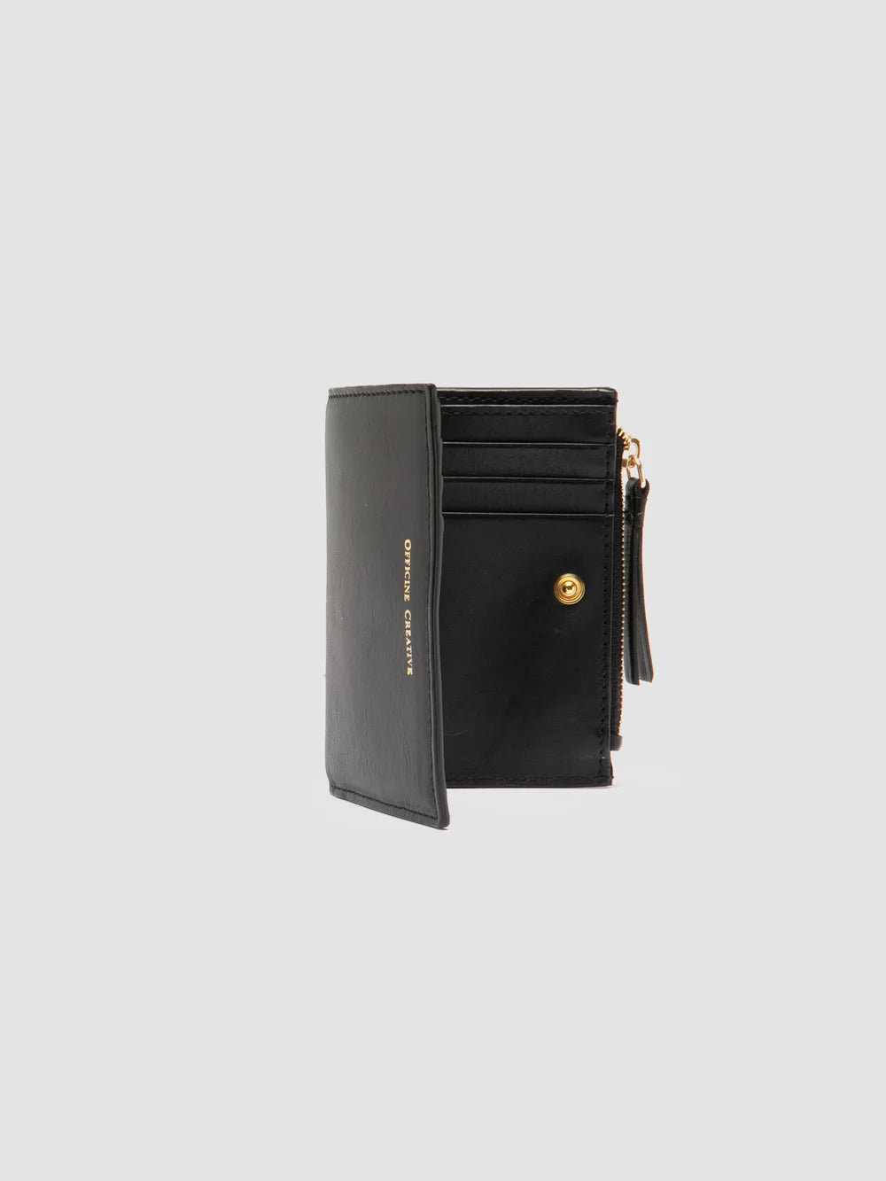 BOUDIN 028 - Schwarze Lederbrieftasche - image 5,side view