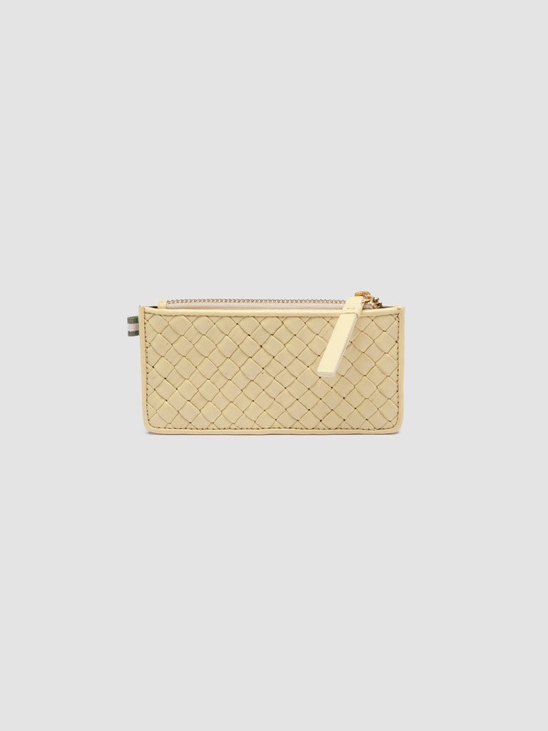 JULIET 103 - Ivory Woven Leather Card Holder