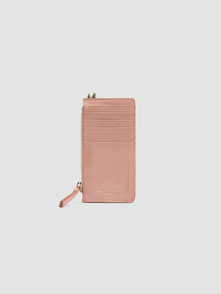 JULIET 103 - Rose Woven Leather Card Holder