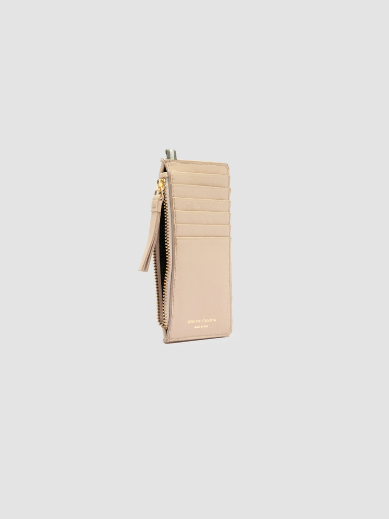 JULIET 103 - Beige Woven Leather Card Holder