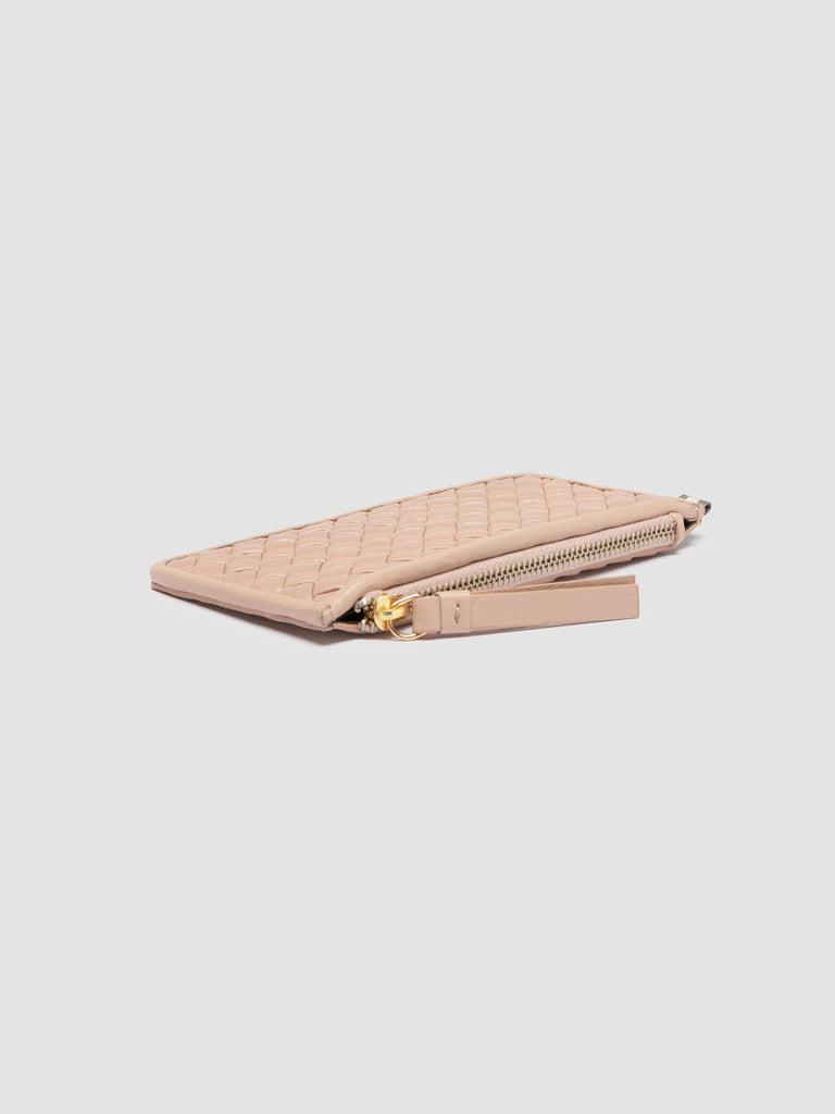 JULIET 103 - Rose Woven Leather card holder