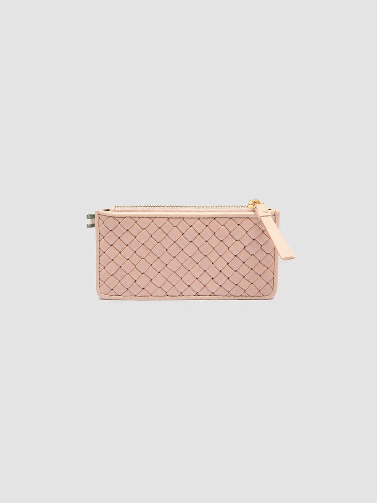 JULIET 103 - Rose Woven Leather card holder
