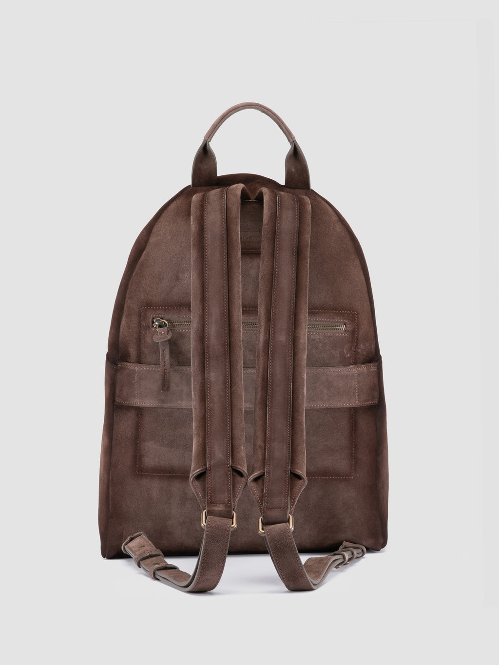 OC PACK 001 - Taupe Suede Backpack - image 4,side view