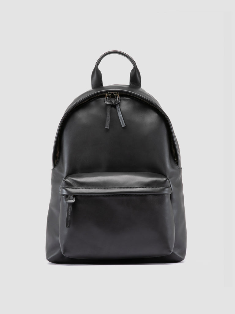 OC PACK 001 - Black Leather Backpack
