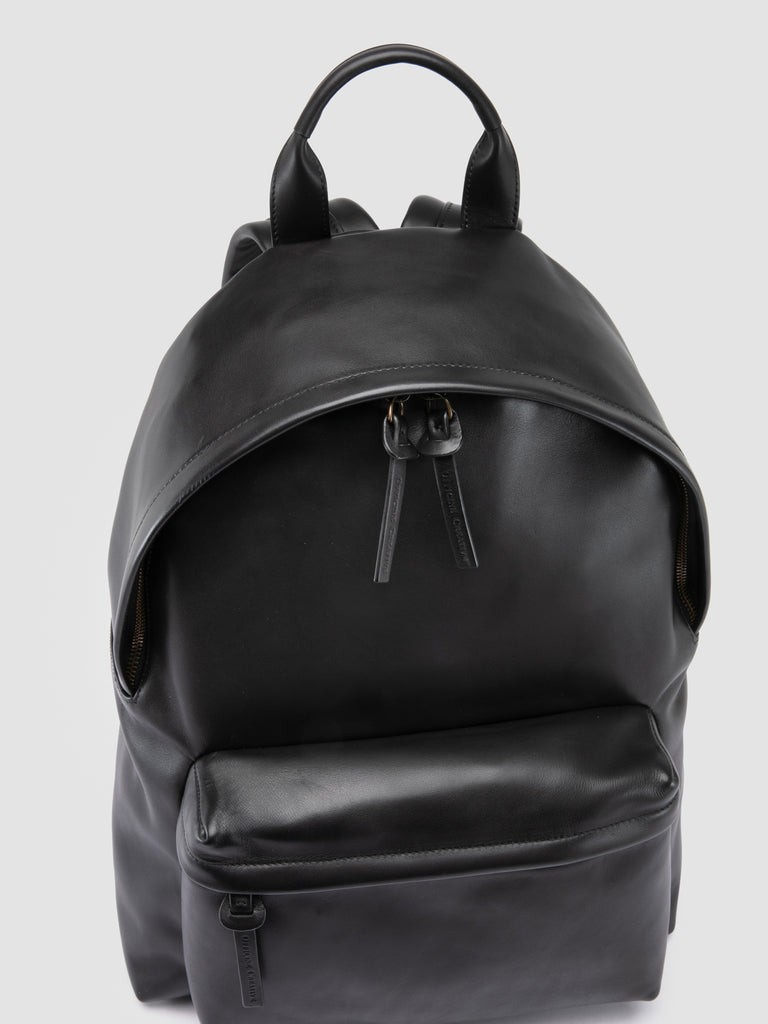 OC PACK 001 - Black Leather Backpack
