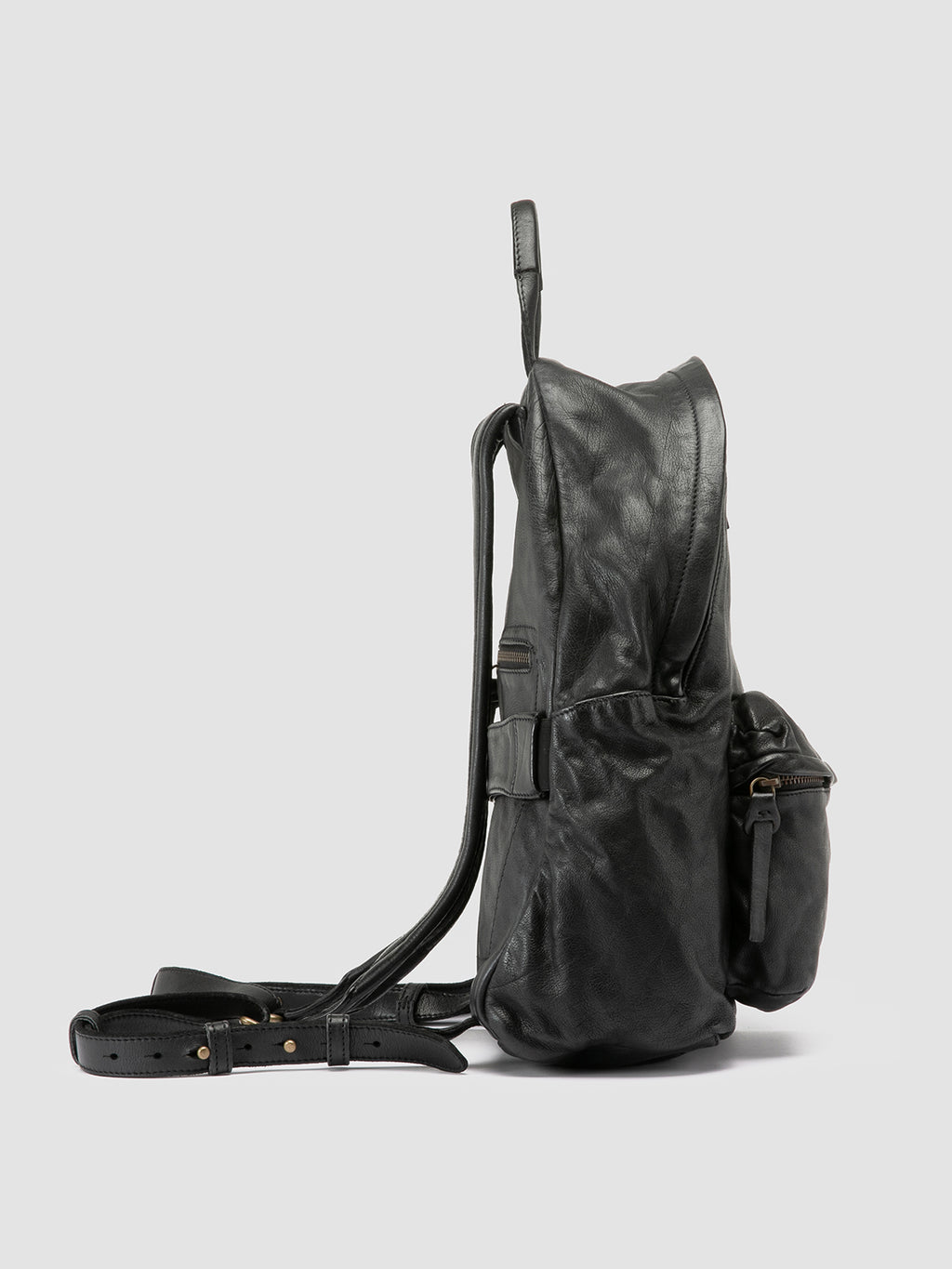 OC PACK 005 - Black Leather Backpack - image 3