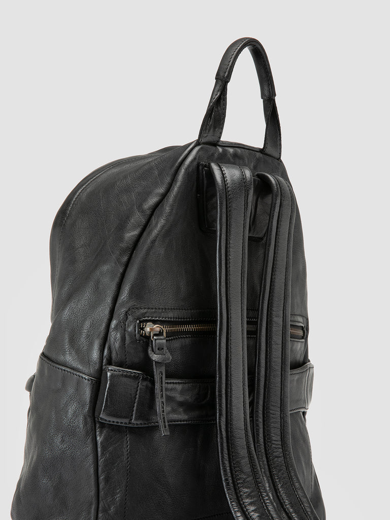 OC PACK 005 - Black Leather Backpack