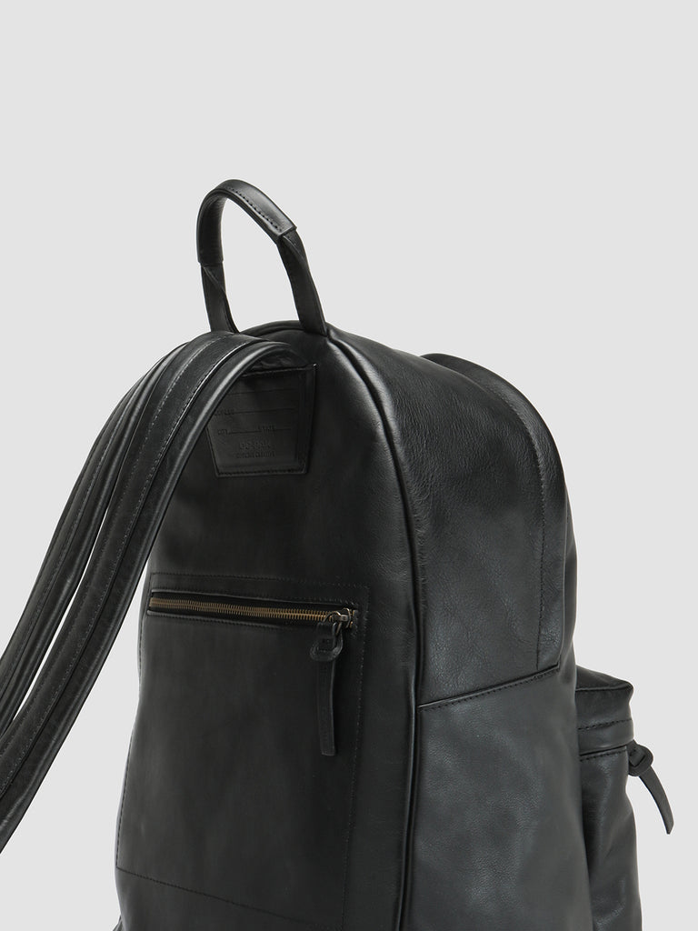 OC PACK - Black Leather Backpack