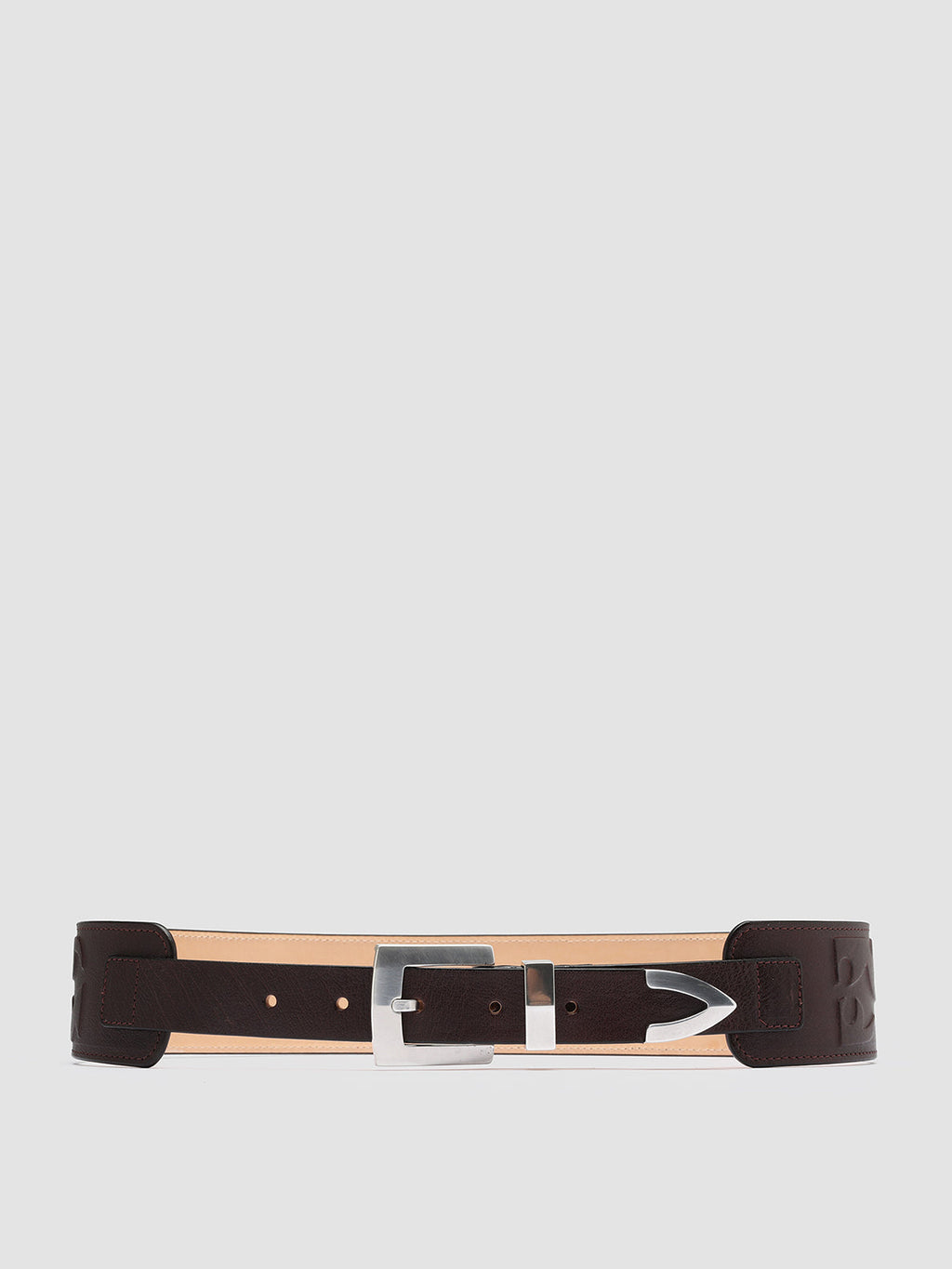 OC STRIP 16 3D Burgundy - Burgundy Leather Belt Officine Creative - 1