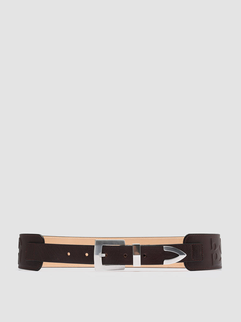 OC STRIP 16 3D - Burgundy Leather Belt