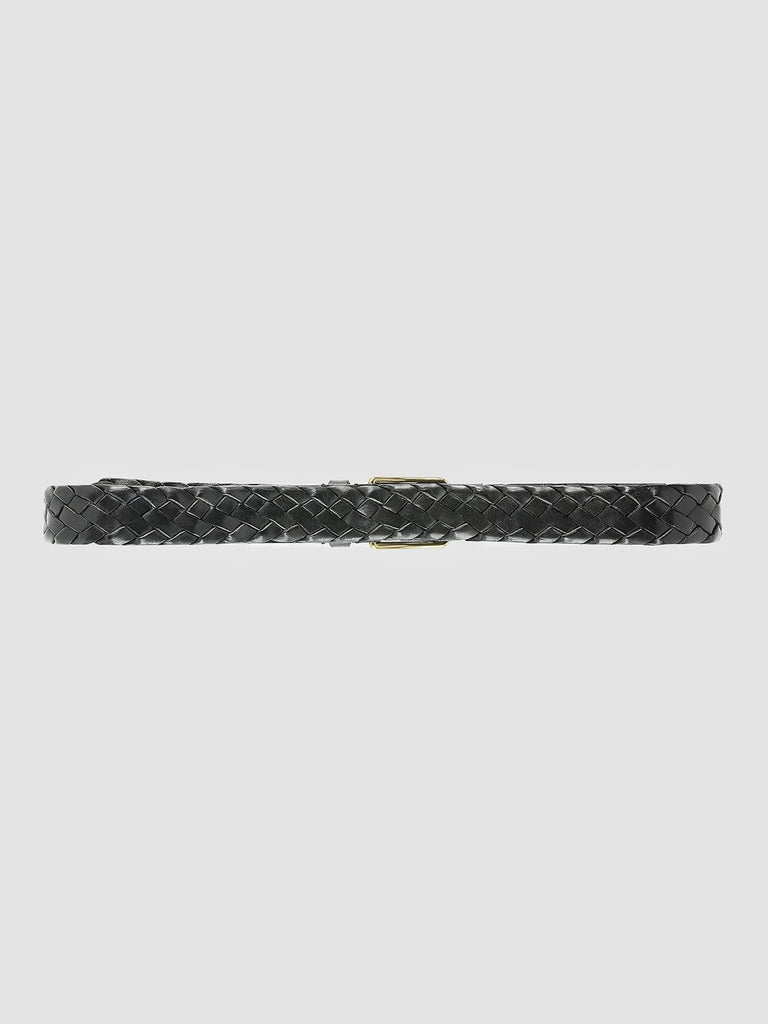 OC STRIP 21 - Black Woven Leather Belt Officine Creative - 3