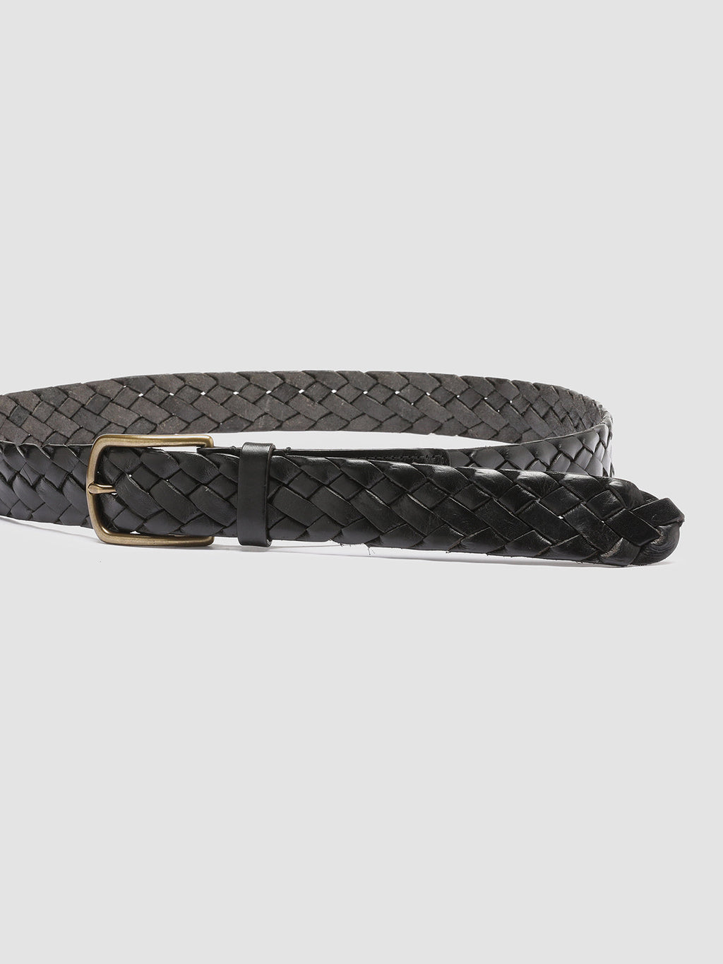 OC STRIP 21 - Black Woven Leather Belt