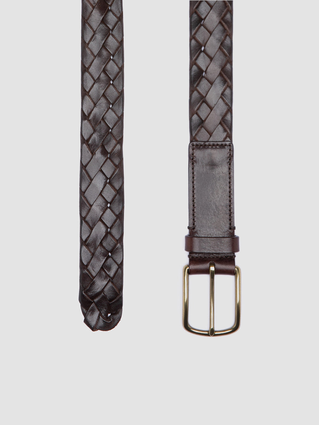 OC STRIP 21 - Brown Woven Leather Belt