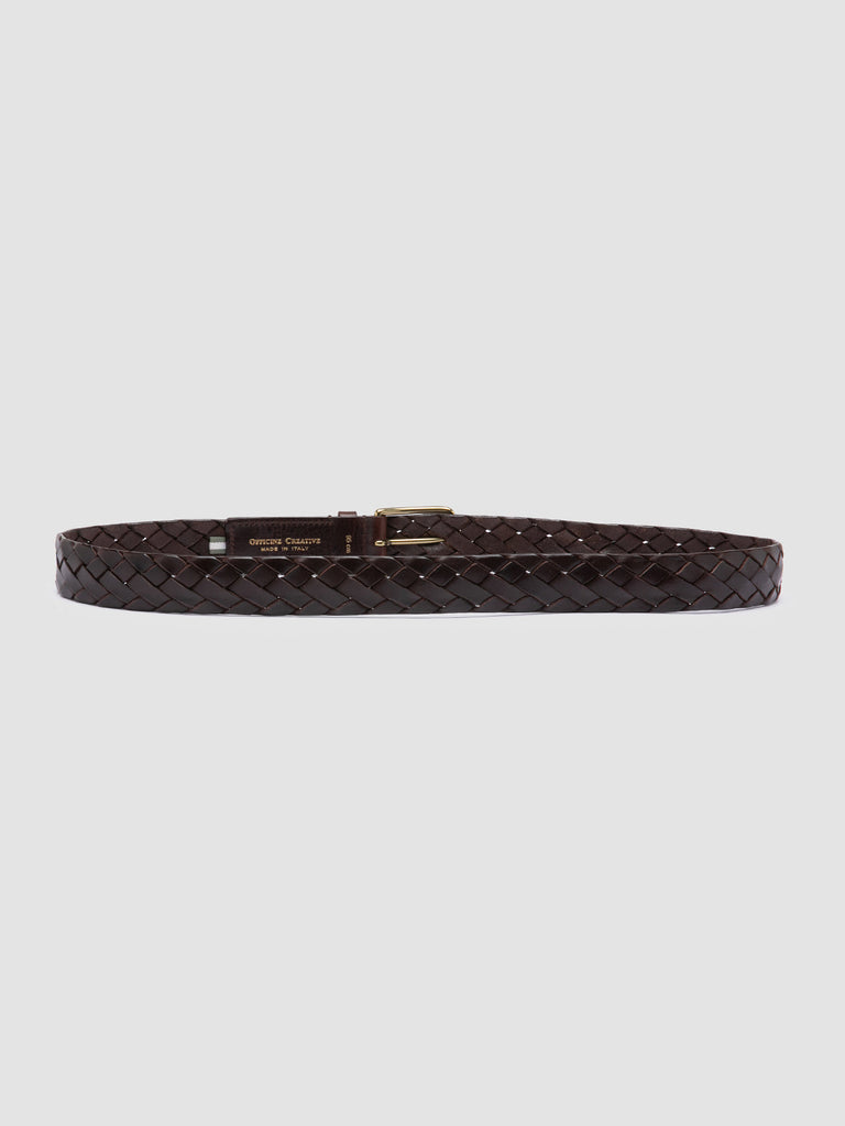 OC STRIP 21 - Brown Woven Leather Belt Officine Creative - 3
