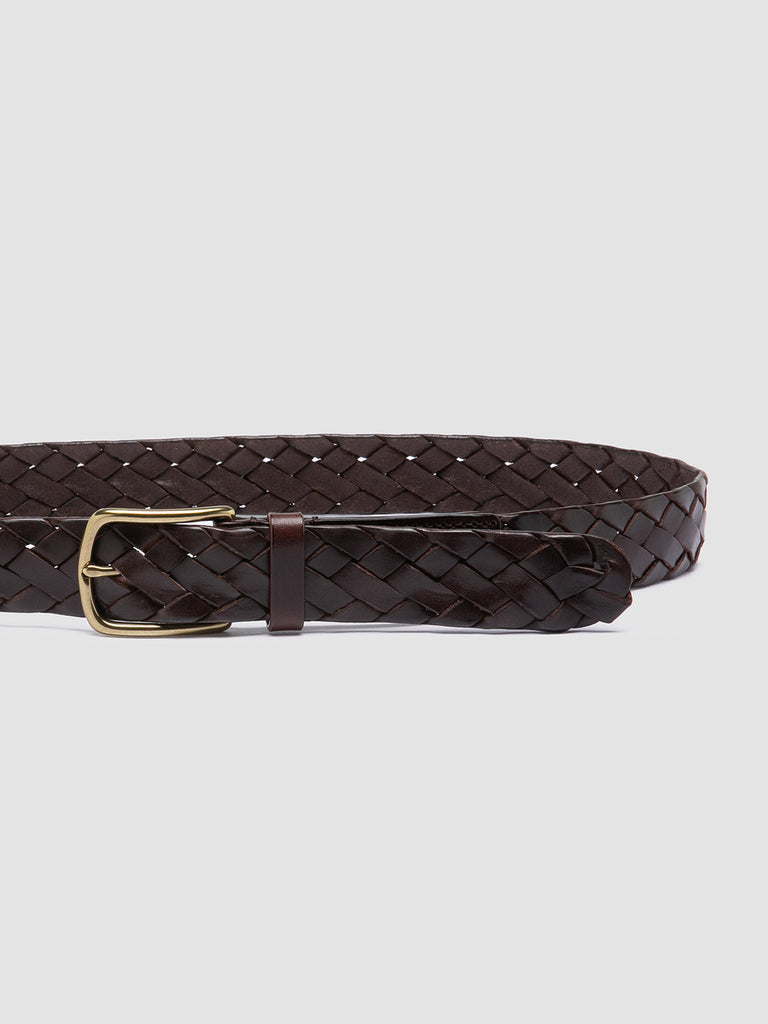 OC STRIP 21 - Brown Woven Leather Belt Officine Creative - 4