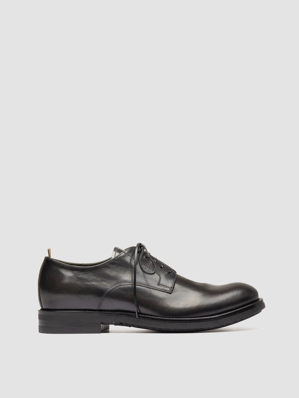 ACADEMIA 001 - Scarpe Derby in Pelle Grigia - image 1,side view