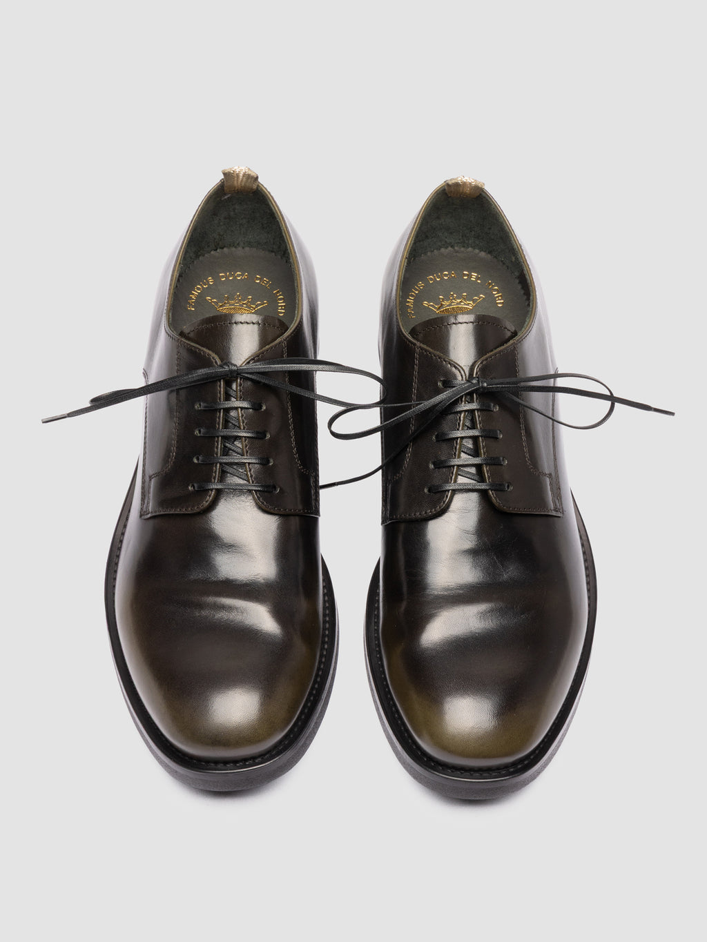 ACADEMIA 001 - Scarpe Derby in Pelle Nera - image 2,side view