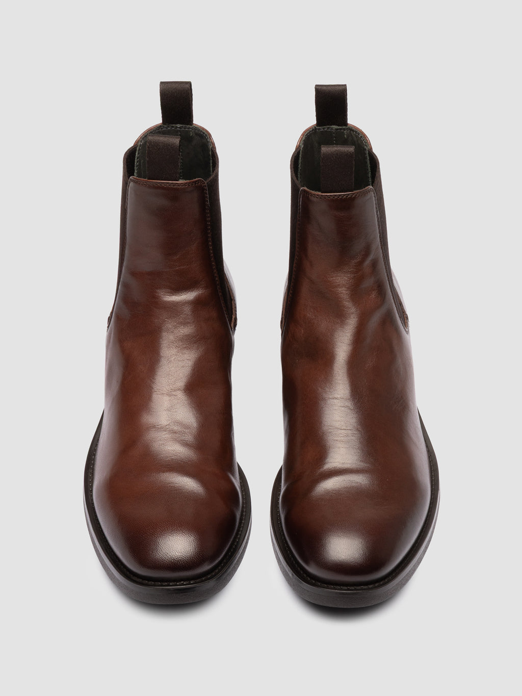ACADEMIA 002 - Stivaletti Chelsea in Pelle Marrone - image 2,side view