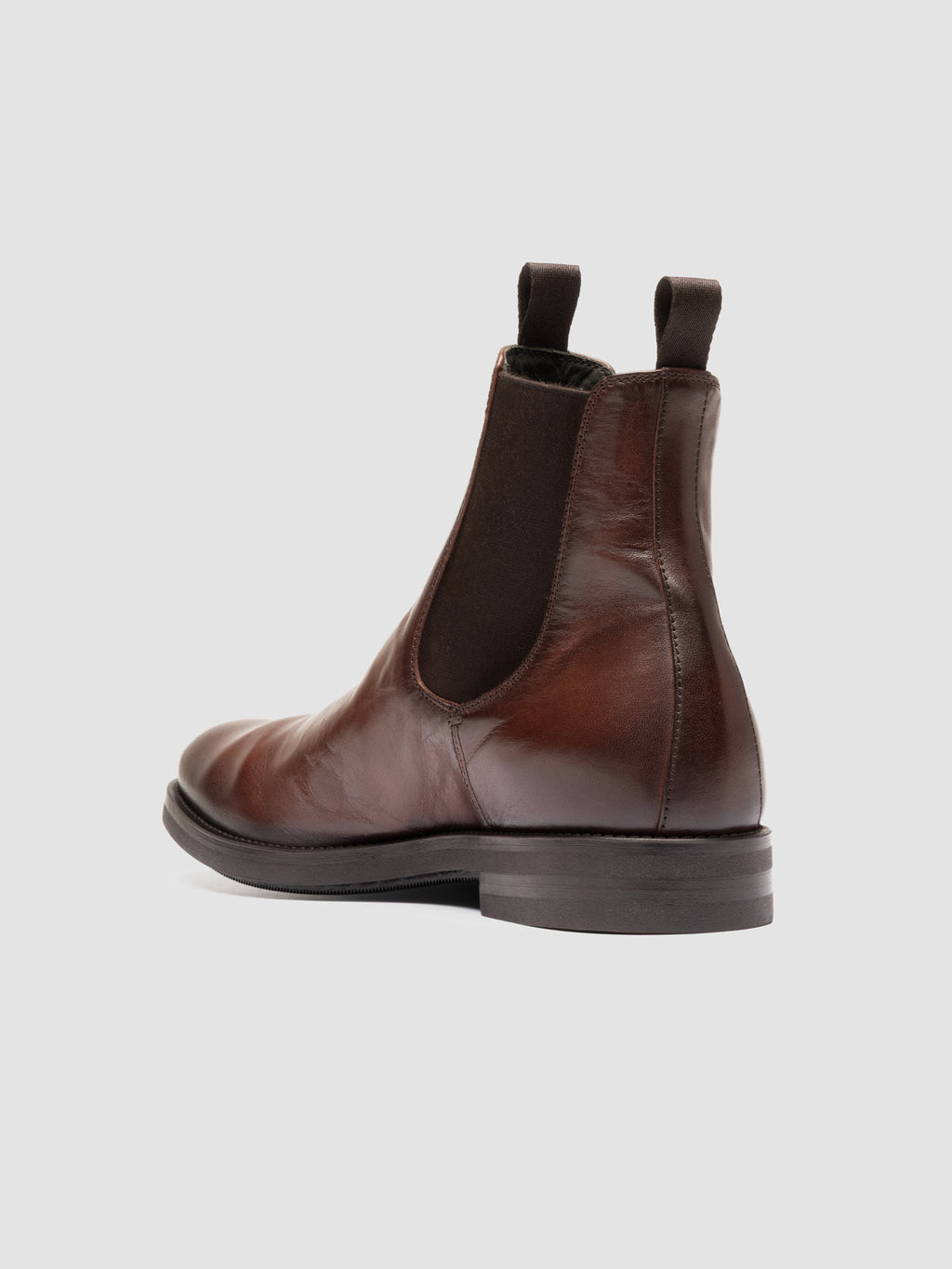 ACADEMIA 002 - Stivaletti Chelsea in Pelle Marrone - image 4,side view