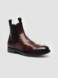 ACADEMIA 002 - Stivaletti Chelsea in Pelle Bordeaux - thumb image 3,side view