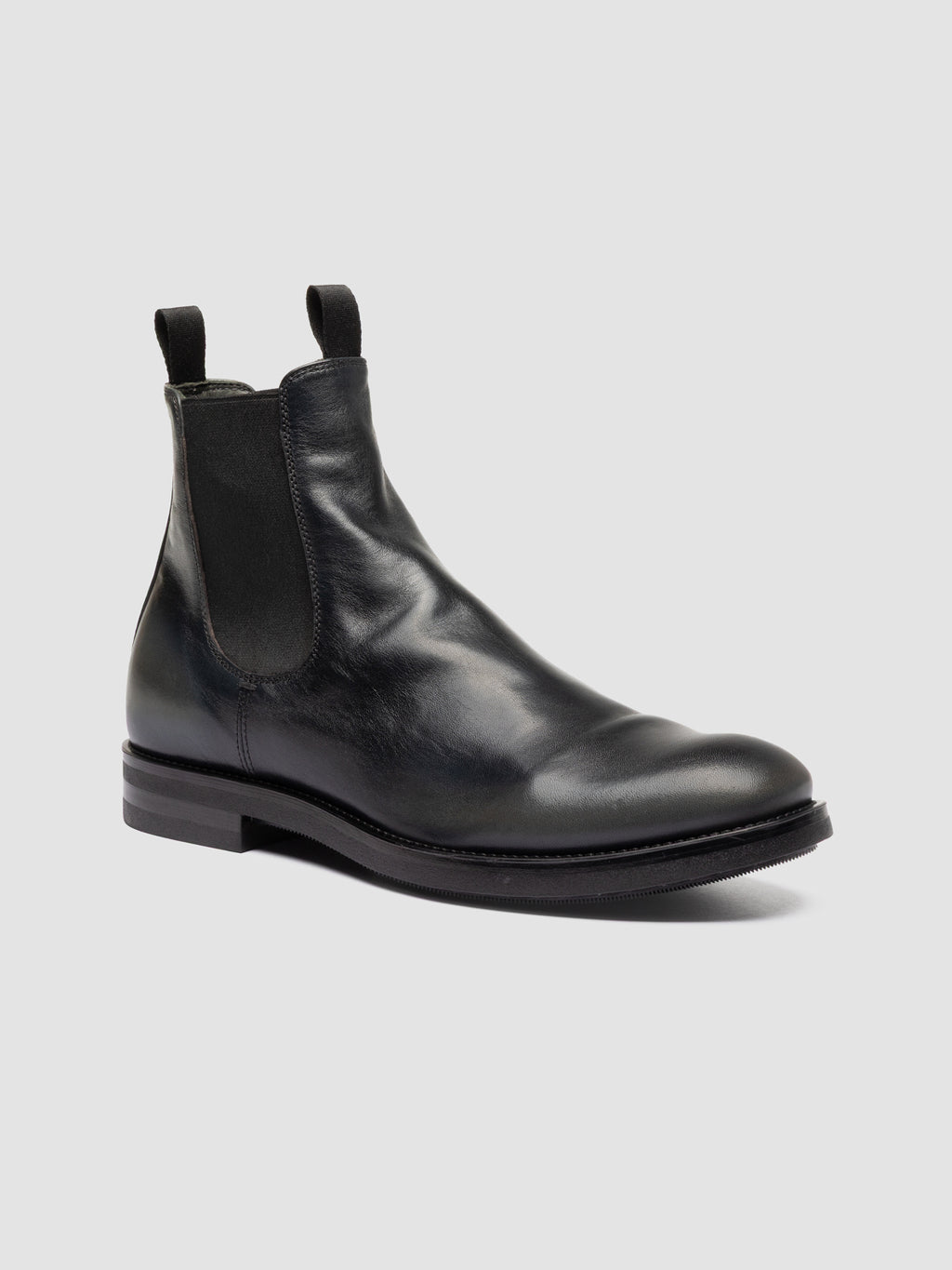 ACADEMIA 002 - Stivaletti Chelsea in Pelle Nera - image 3,side view