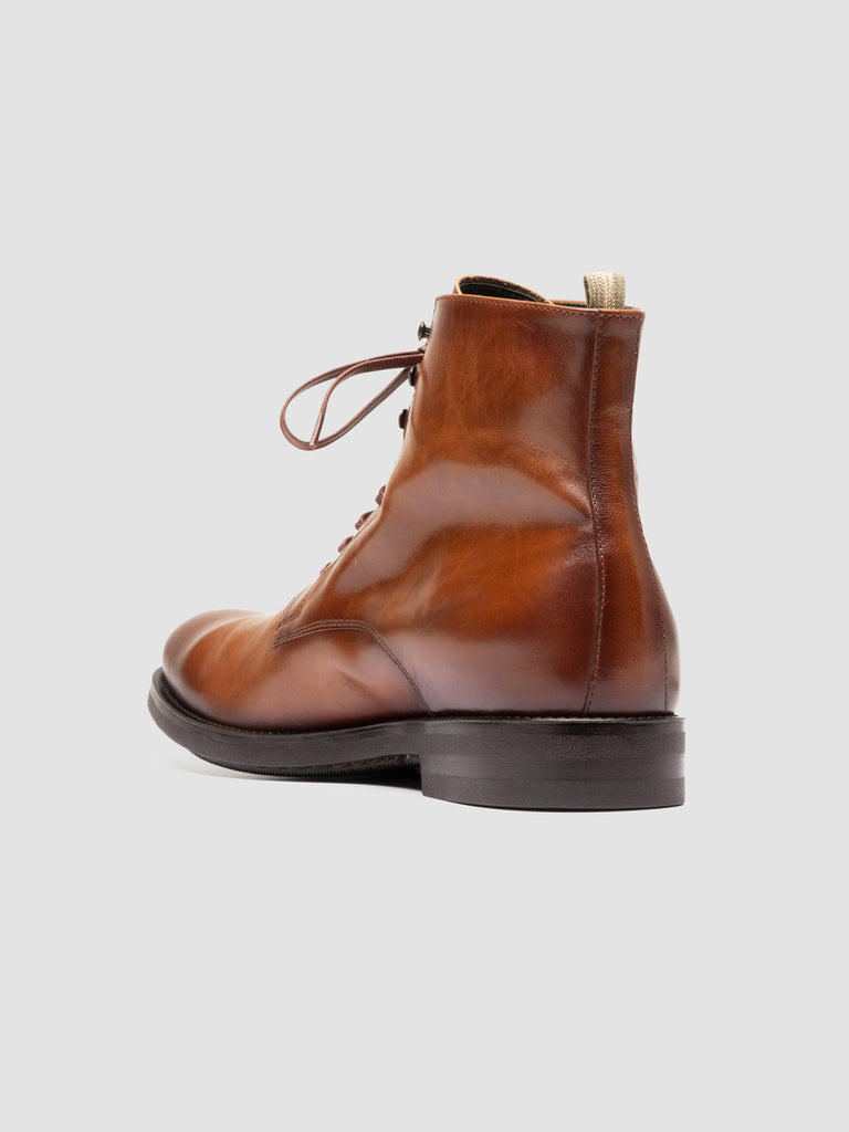 ACADEMIA 003 - Stivali Stringati in Pelle Marrone