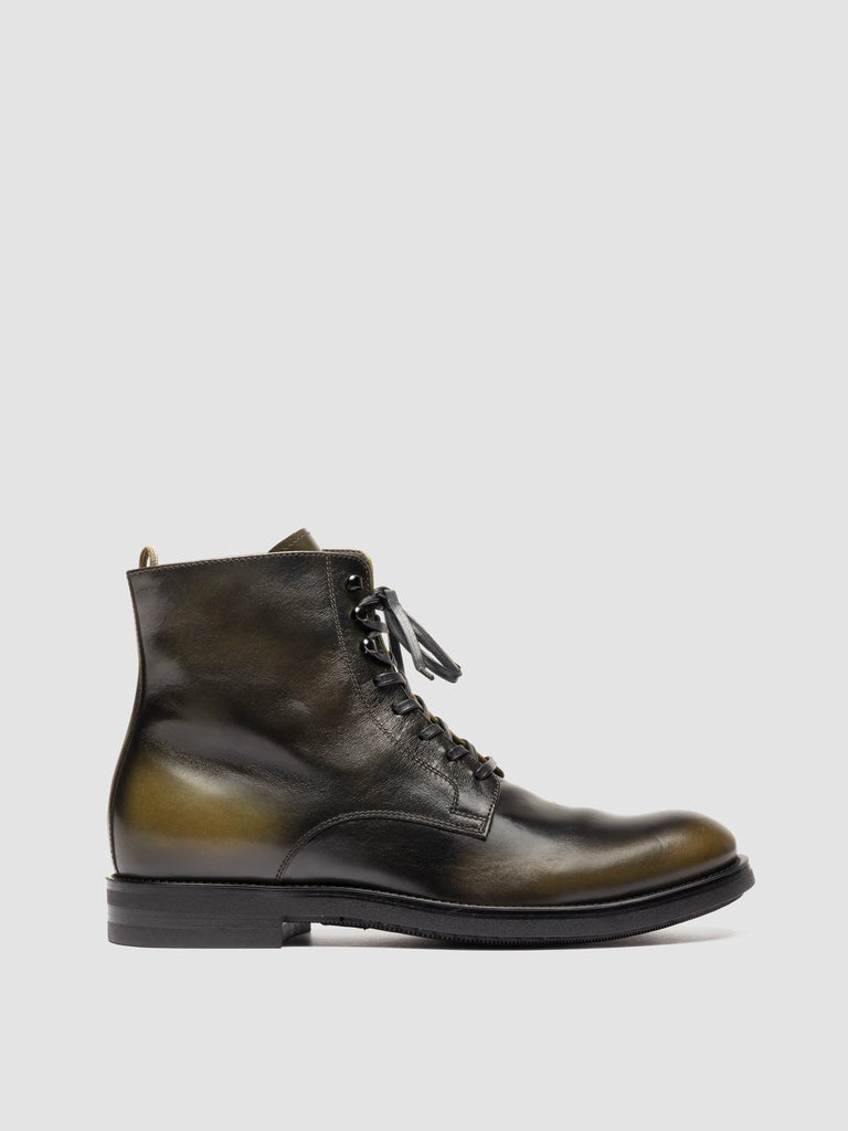 ACADEMIA 003 - Stivali Stringati in Pelle Nera