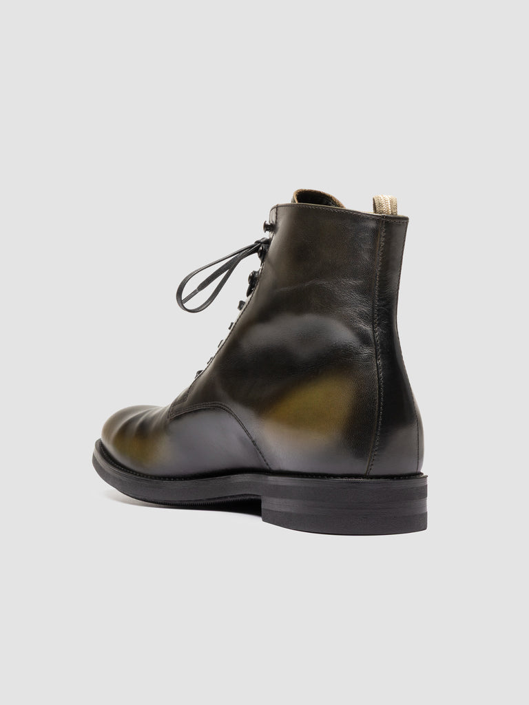 ACADEMIA 003 - Stivali Stringati in Pelle Nera