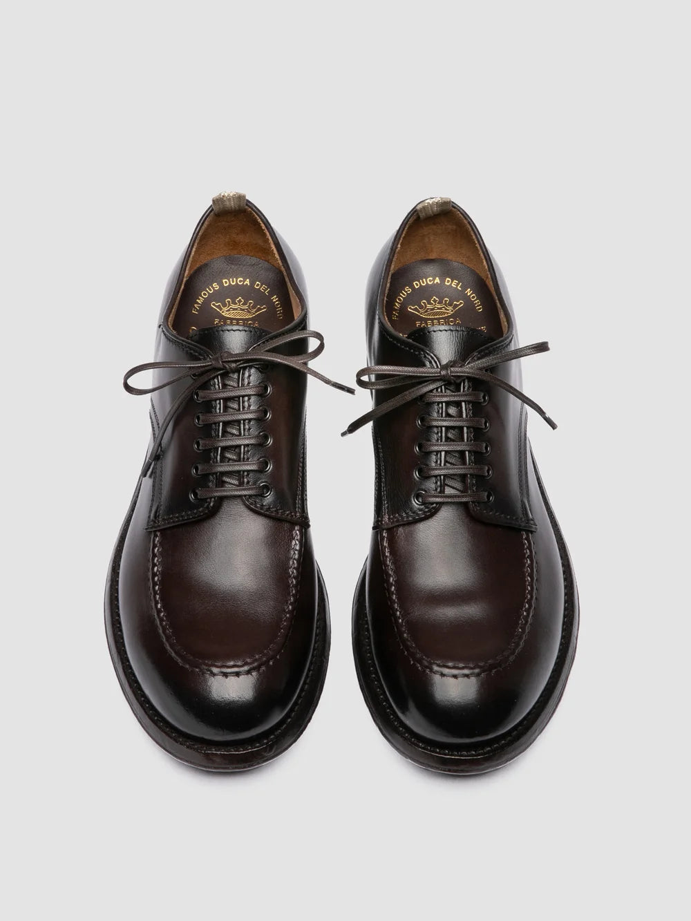 ADMIRAL 013 - Scarpe Derby in Pelle Marrone - image 2,side view