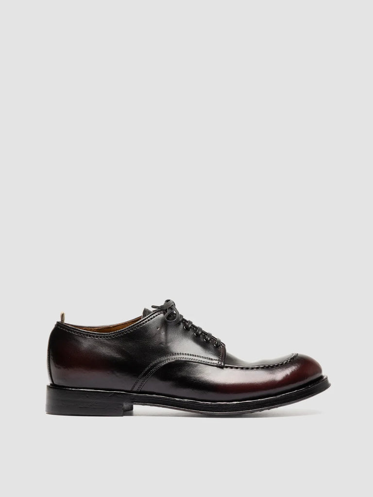 ADMIRAL 013 - Burgundy Leather Derby Shoes