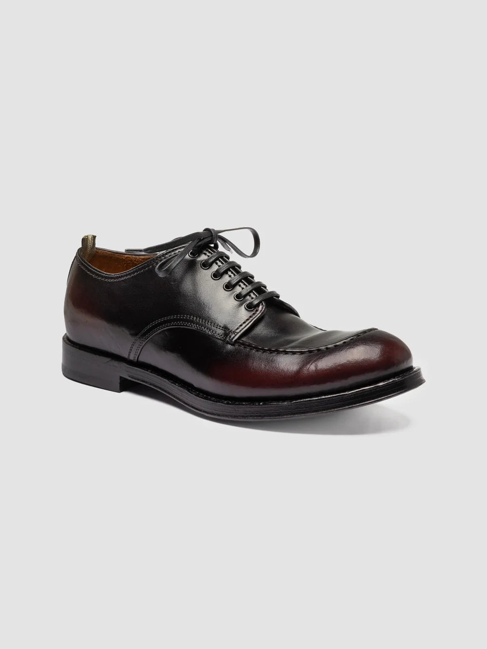 ADMIRAL 013 - Burgunderrote Derby-Schuhe aus Leder - image 3,side view