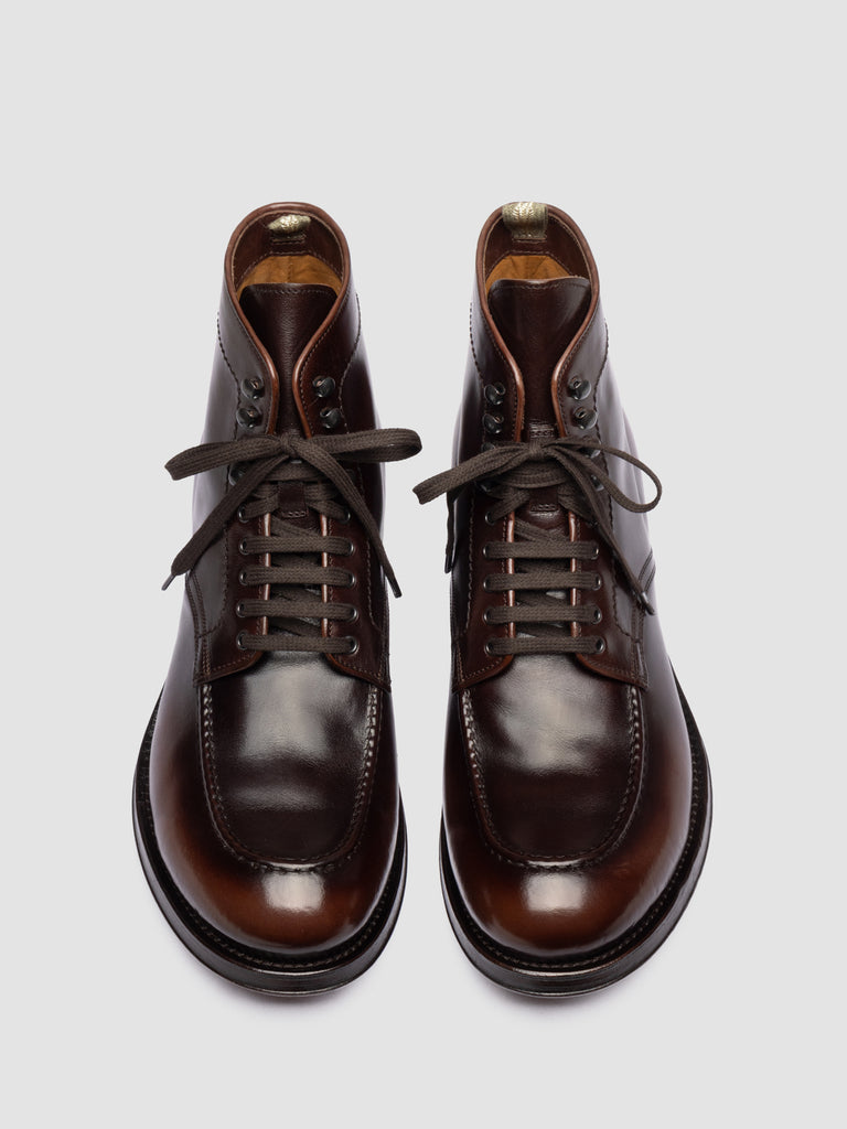 ADMIRAL 014 - Braune Schnürstiefel aus Leder