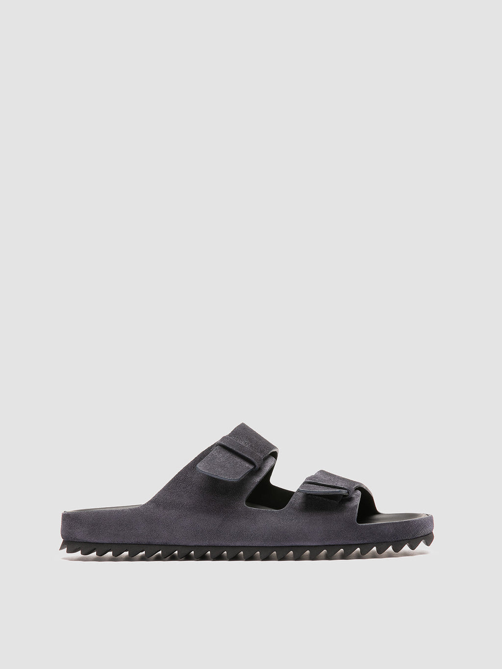AGORÀ 010 - Navy Suede Slide Sandals - image 1,side view