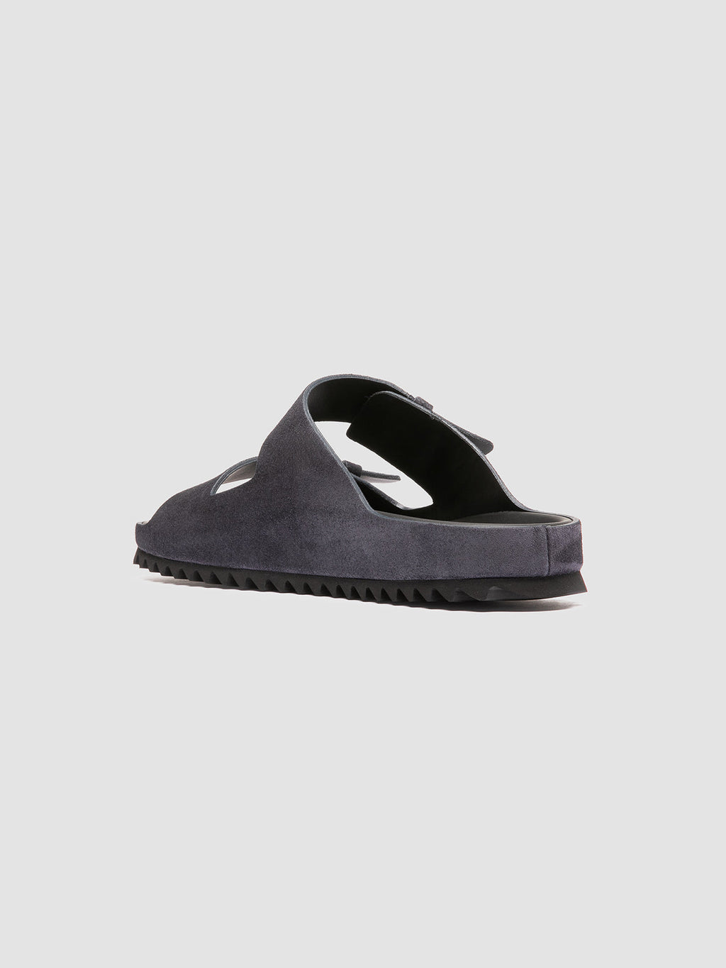 AGORÀ 010 - Navy Suede Slide Sandals - image 4,side view
