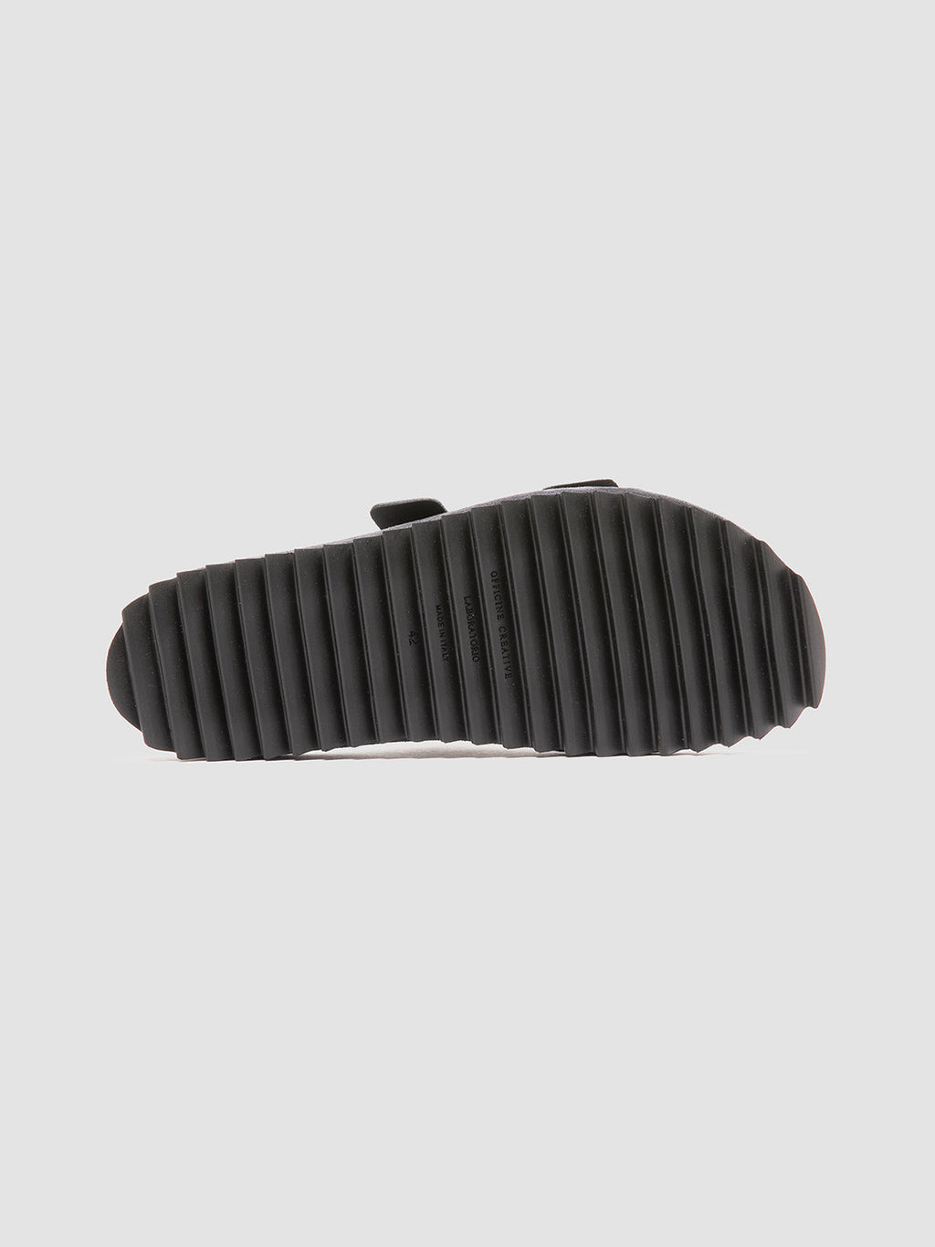 AGORÀ 010 - Navy Suede Slide Sandals - image 5,side view