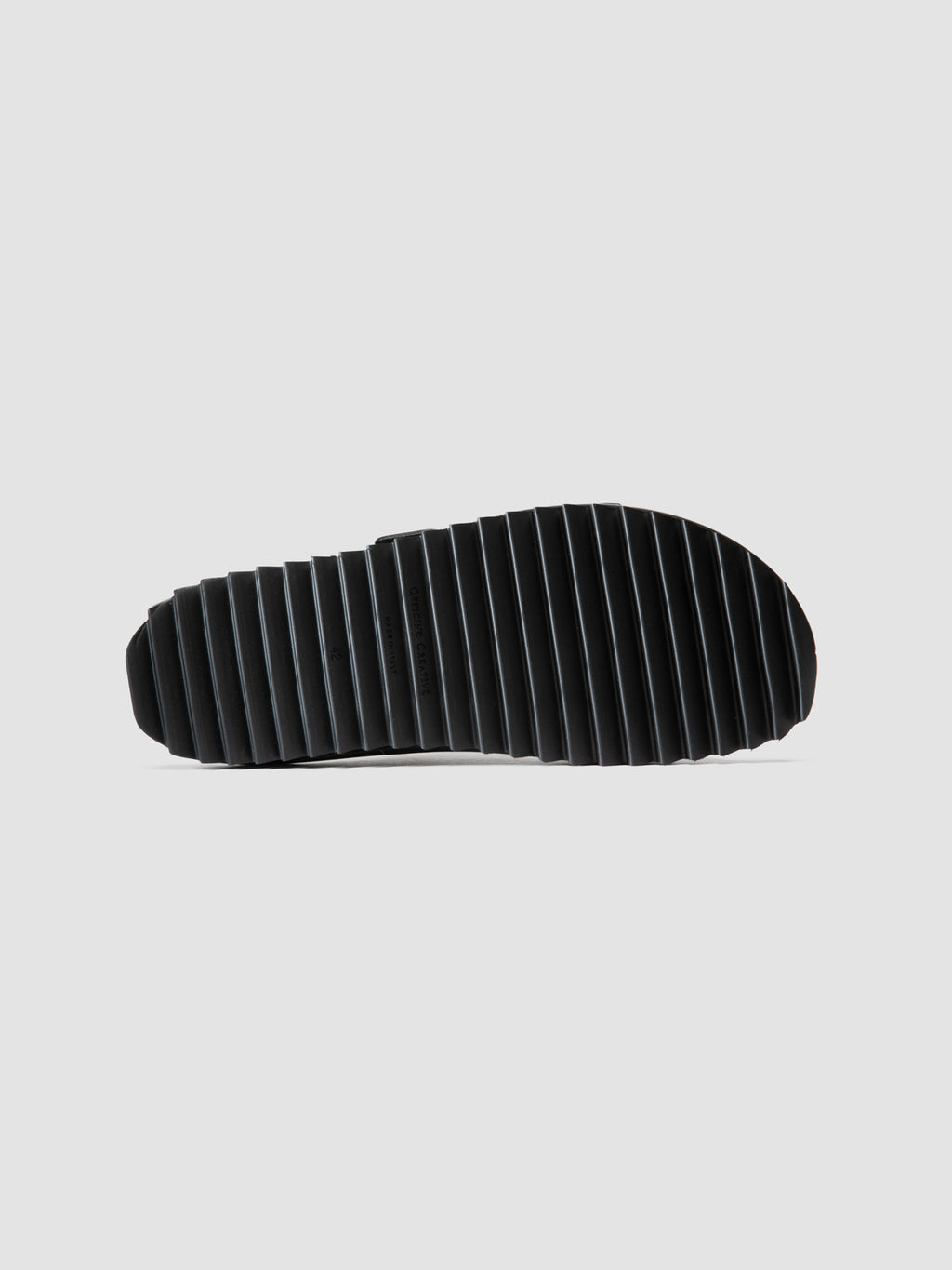AGORÀ 010 - Black Leather Slide Sandals
