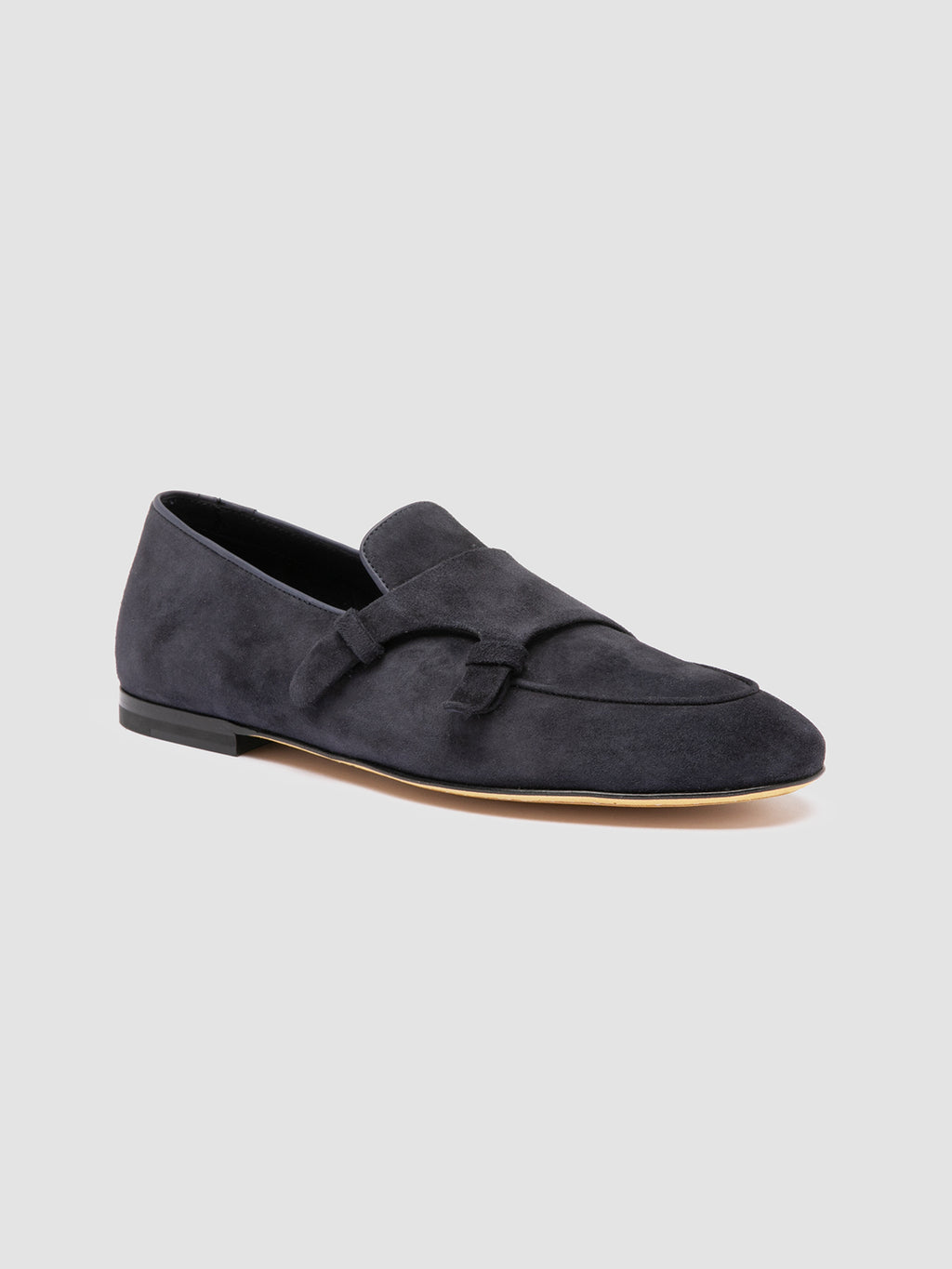 AIRTO 010 - Blue Suede Monk Loafers - image 3,side view