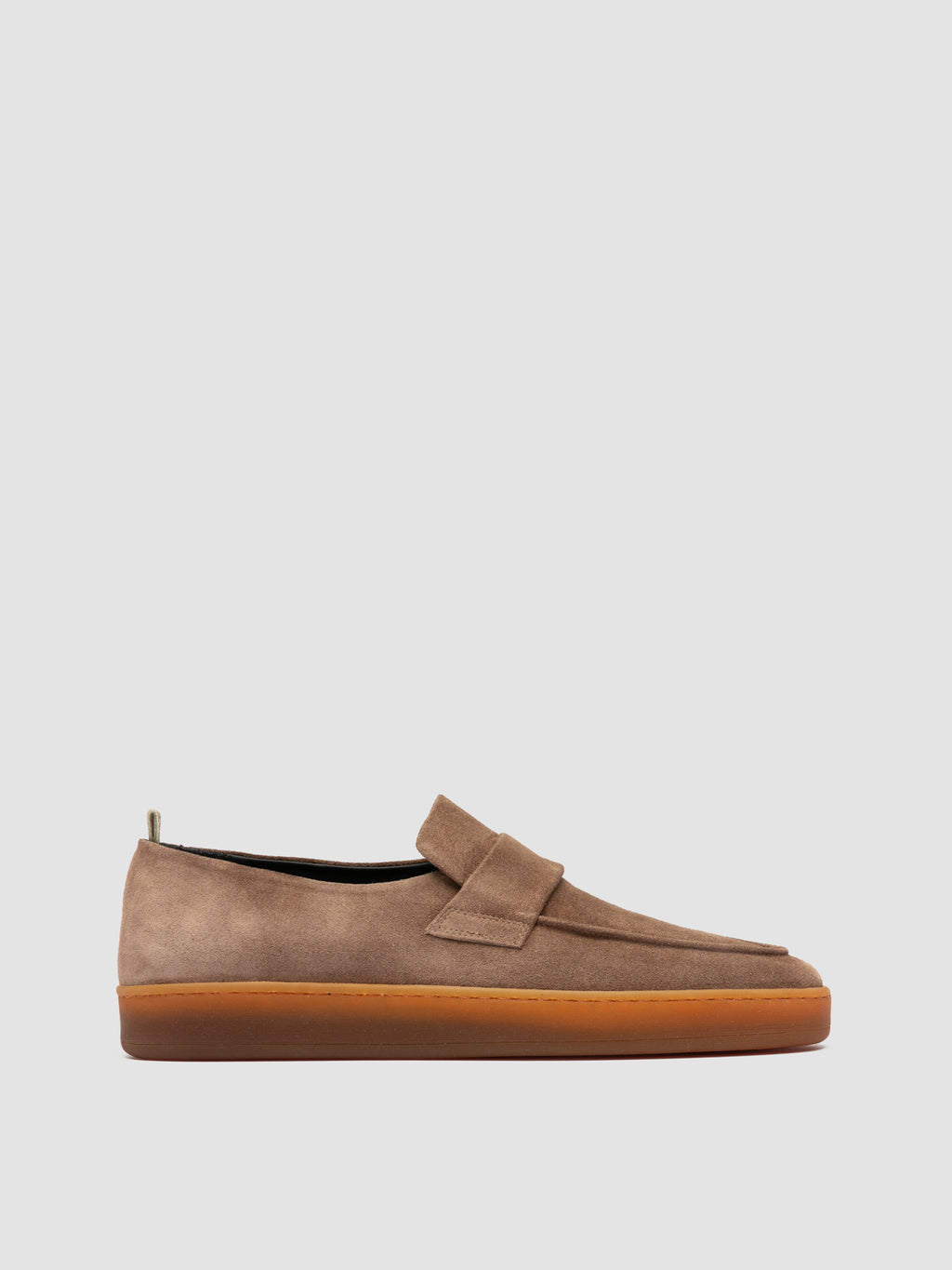 AMBRIE 001 - Brown Suede Penny Loafers - image 1,side view