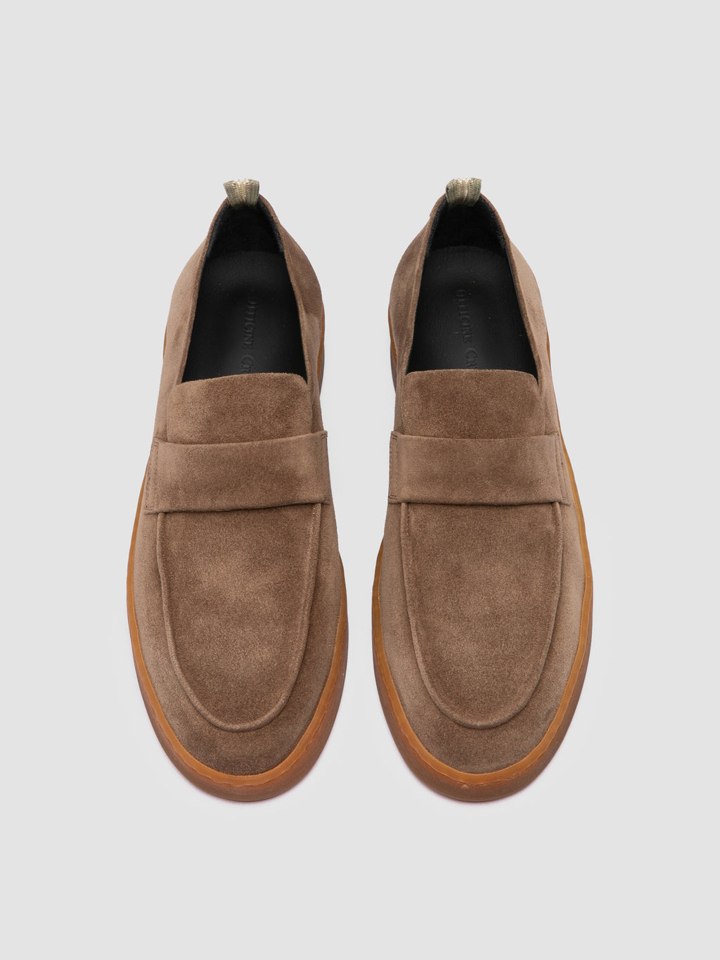 AMBRIE 001 - Brown Suede Penny Loafers - image 2,side view