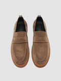 AMBRIE 001 - Brown Suede Penny Loafers - thumb image 2,side view