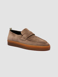 AMBRIE 001 - Brown Suede Penny Loafers - thumb image 3,side view