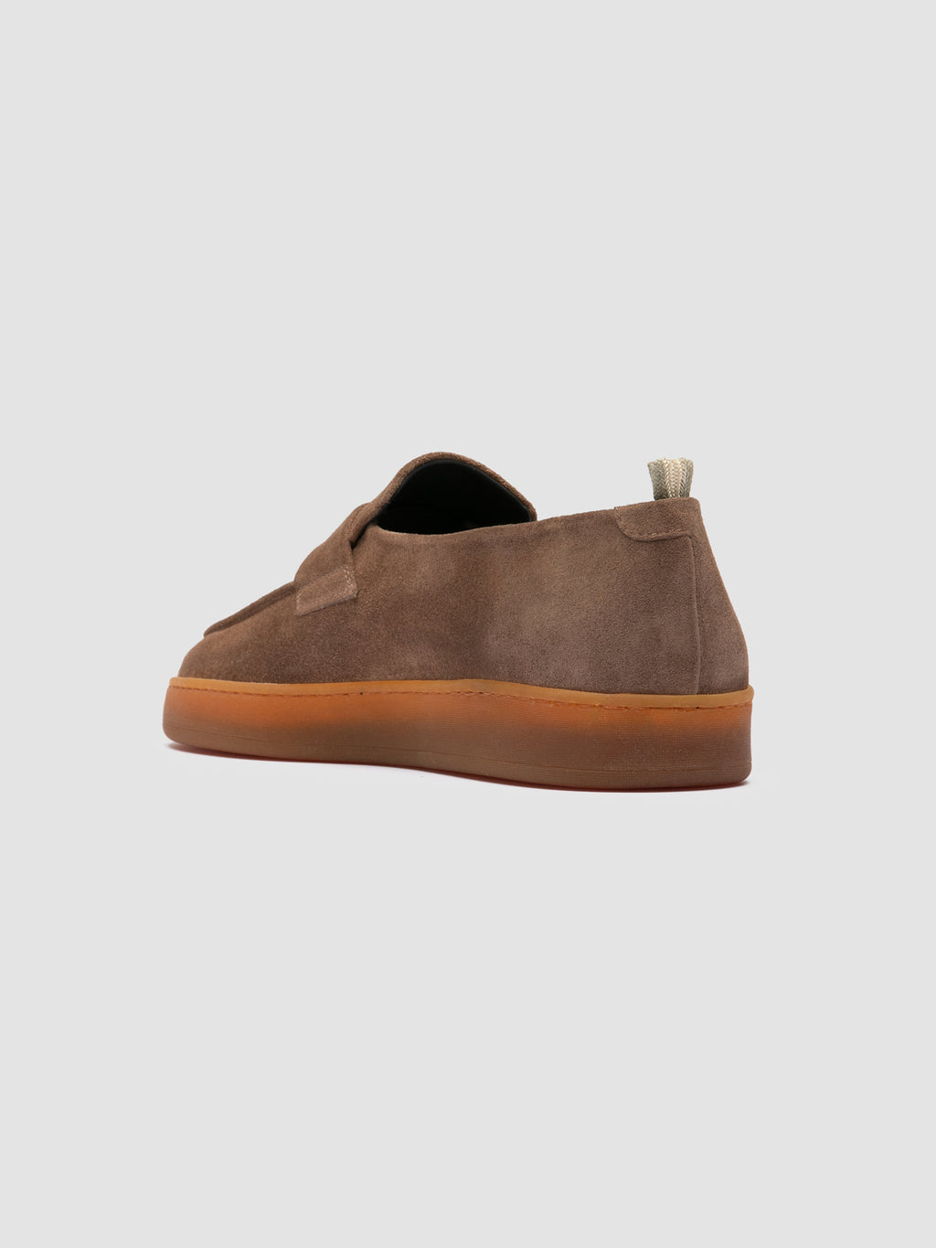 AMBRIE 001 - Brown Suede Penny Loafers - image 4,side view