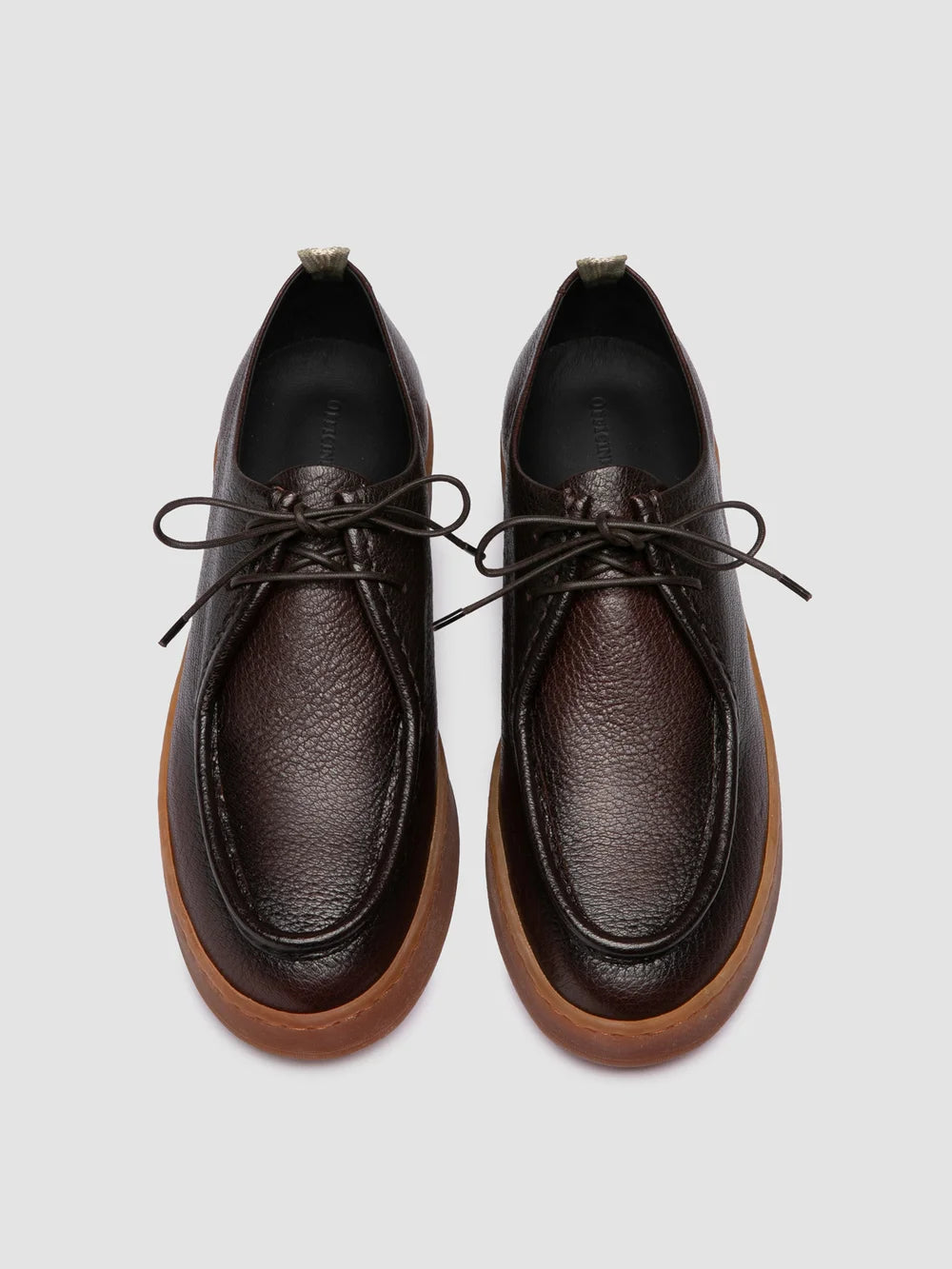 AMBRIE 003 - Brown Leather Derby shoes - image 2,side view