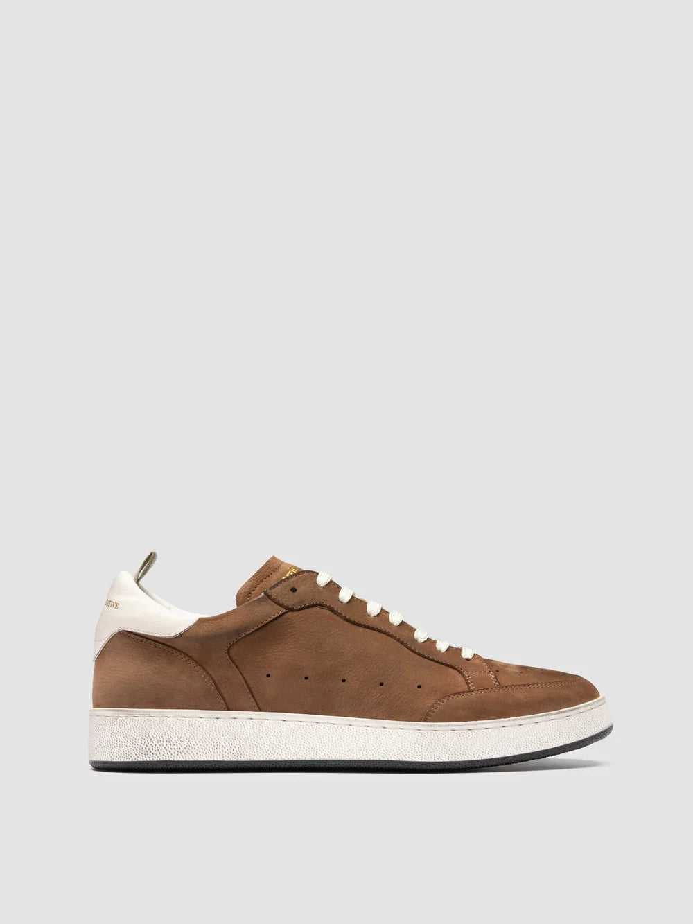 THE ANSWER 002 - Braune Sneakers aus Leder und Wildleder - image 1,side view