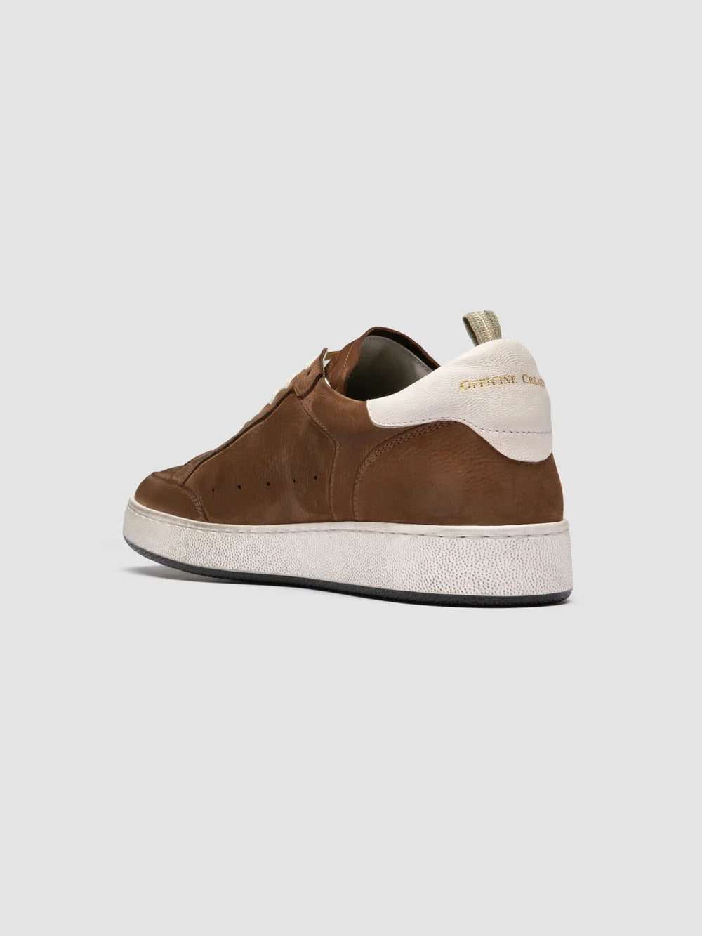 THE ANSWER 002 - Braune Sneakers aus Leder und Wildleder - image 4,side view