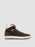 THE ANSWER 004 - Braune Sneakers aus Leder und Wildleder - thumb image 1,side view