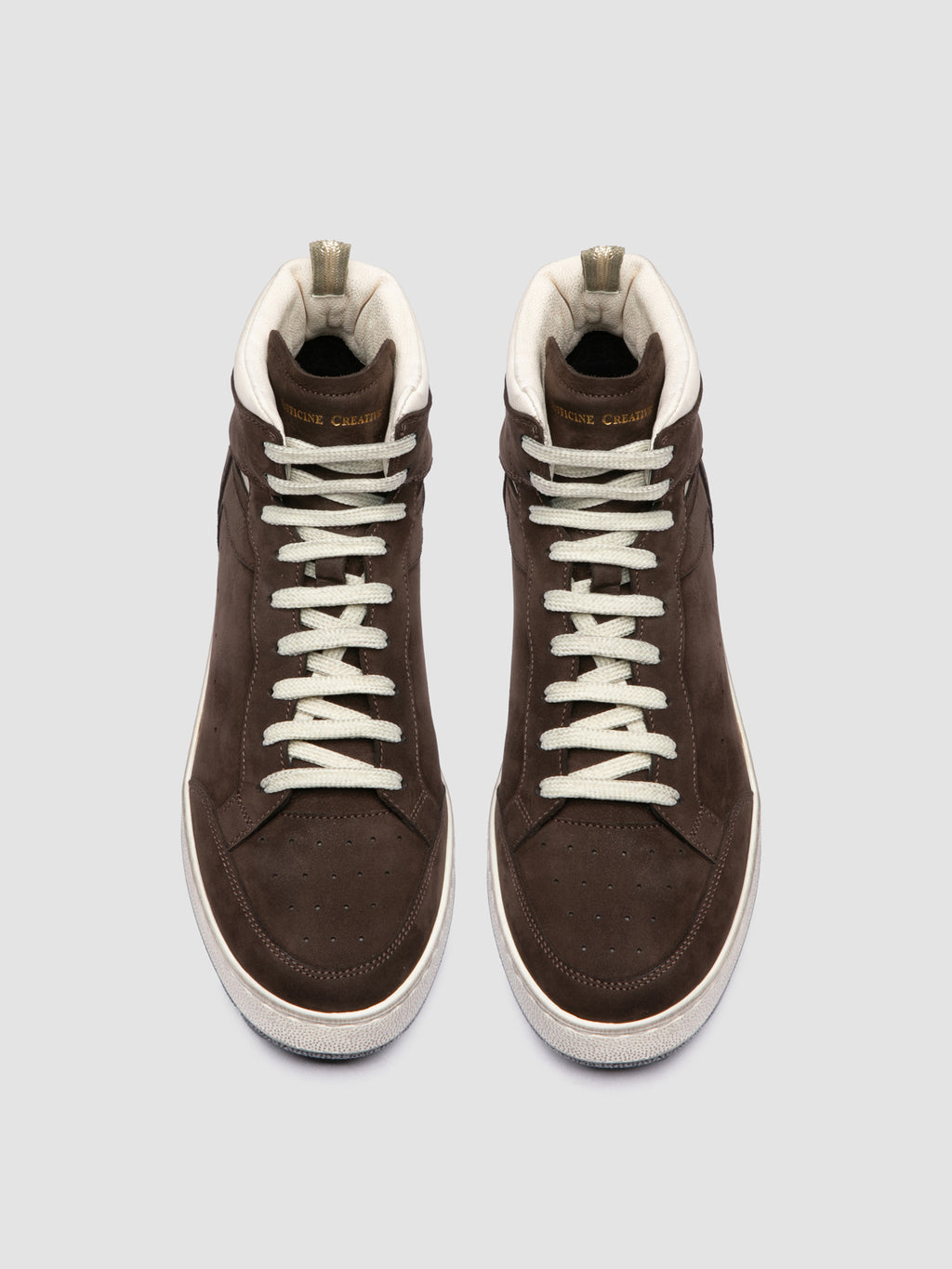 THE ANSWER 004 - Braune Sneakers aus Leder und Wildleder - image 2,side view